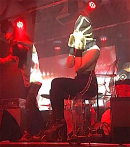 LENA MARQUISE on her clear chair